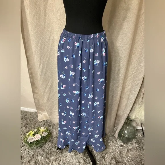 Gap Floral Ruffle Wrap Midi Skirt - Picture 4 of 10